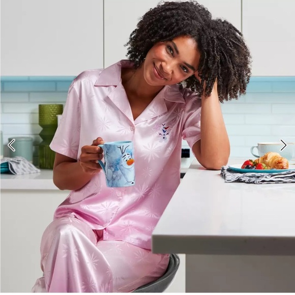 Disney Other - Disney Parks LIKE NEW Frozen Pink Snowflake Olaf Comfy Pajama Set 2XL